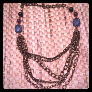 New:  layered bronze toned beaded necklace